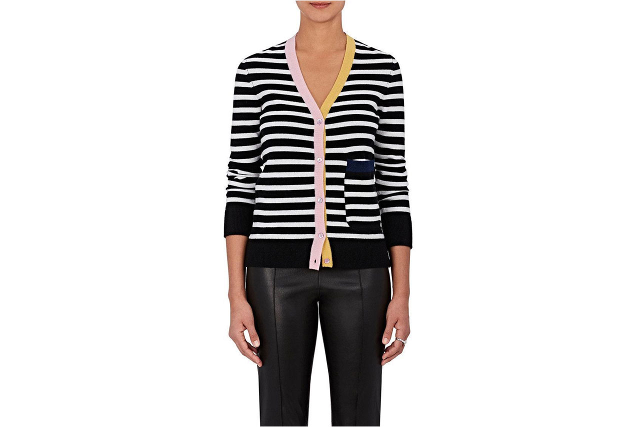 100% Multi color stripe cardigan