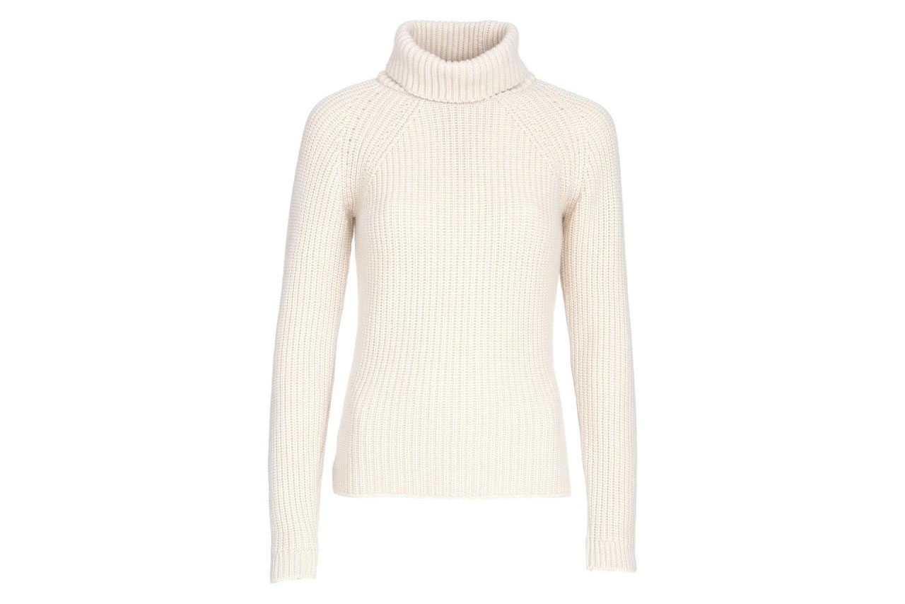100% Cashmere ribbed high neck sweater