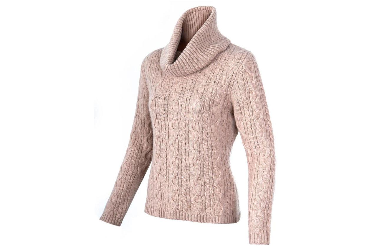 Women’s Cable Sweater 100% Cashmere